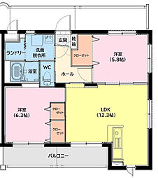 間取図画像 2LDK