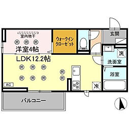 D-resena Solaire 303号室 3階1LDKの間取り