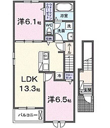 シャルフ飛江田  2LDKの間取図画像