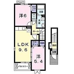 ベルグランツ2 2LDKの間取図画像