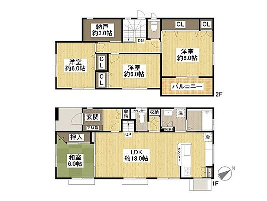 間取り 長楽寺1丁目　中古戸建