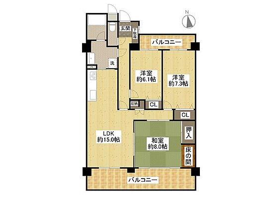 間取り パブリコーポ高陽 2階/-
