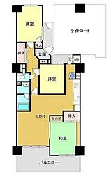 サーパス中島 3LDKの間取図画像