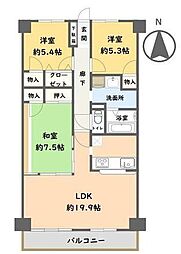 ラポール羽屋新町 3LDKの間取図画像
