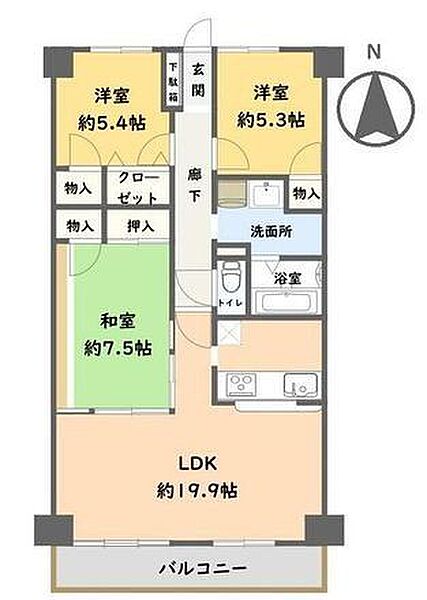 間取りを拡大表示