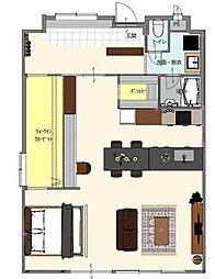 三和コーポ牧 ワンルームの間取図画像
