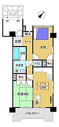 ユニーブル梅坪 2LDKの間取図画像