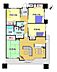 間取り：専有面積87.76m2を誇る4LDKの間取り
