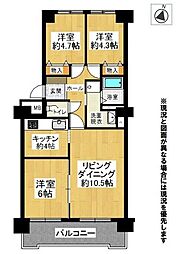ファミール大谷地 3LDKの間取図画像