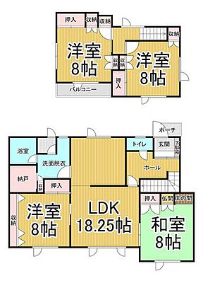 間取り 東三輪4丁目16番　売家