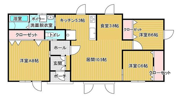 間取り JR石北本線 北見駅 徒歩18分