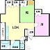 間取り：2ＬＤＫの4階角部屋です！