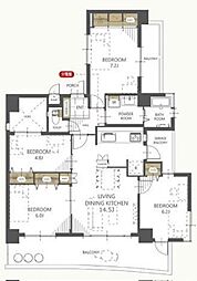 パラティーノ仲西 10-- 4LDKの間取り