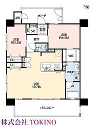 那覇市松川3丁目マンション 2LDKの間取図画像