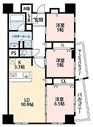 プレミスト奥武山公園 3LDKの間取図画像