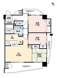 ソルジェーラ伊祖 3LDKの間取図画像