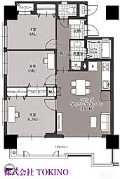 ライオンズタワー安里 3LDKの間取図画像