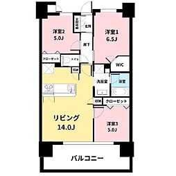 ブランシエラ那覇曙プレミスト 3LDKの間取図画像