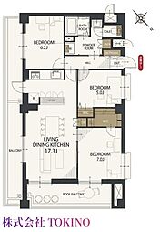 ライオンズマンション首里 3LDKの間取図画像