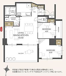 プレミアムコート与儀パークヒルズ 2LDKの間取図画像