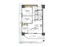 ディアコート識名 3LDKの間取図画像