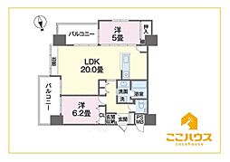 ミルコマンション松尾ビュー 2LDKの間取図画像
