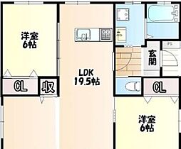 セト・コローレ泉崎 2LDKの間取図画像