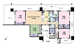 サザンパレス樋川プラシード 4LDKの間取図画像