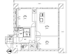 パレ菜園 2LDKの間取図画像