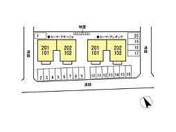 カーサアンダンテ 2LDKの間取図画像
