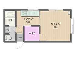 クレストコート.T 1Kの間取図画像