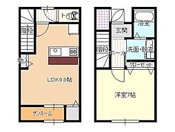 メゾンパルコA 1LDKの間取図画像