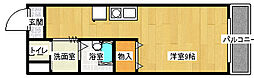 ハイツＴ 4階1Kの間取り