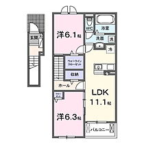 ヒカルサ水戸赤塚　II 202 ｜ 茨城県水戸市赤塚1丁目（賃貸アパート2LDK・2階・58.60㎡） その2