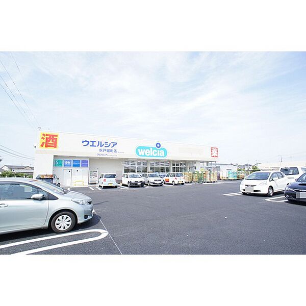 周辺：ドラックストア「ウエルシア水戸堀町店まで676ｍ」営業時間 09:00 〜 00:00 