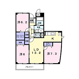 グラン・ラ・フォーレ 3階3LDKの間取り