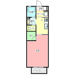 esperance(エスペランサ) 2階1Kの間取り