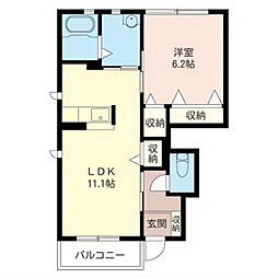 アメージングコート1 1LDKの間取図画像