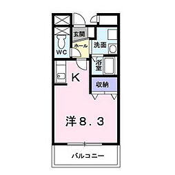 コート・ライヴリー ワンルームの間取図画像