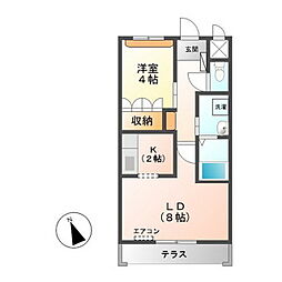 ラ・ルーチェ 1LDKの間取図画像