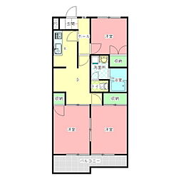 シャトレロキシアンA 3DKの間取図画像