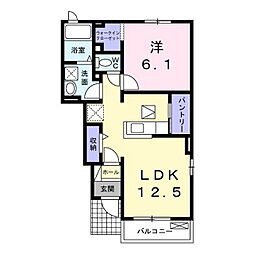 ボニートA 1LDKの間取図画像