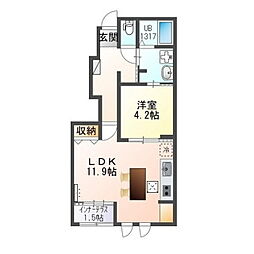 Y's square01(ワイズスクエア01) 1LDKの間取図画像