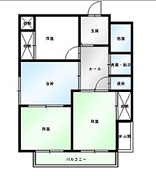東宝マンション 3DKの間取図画像