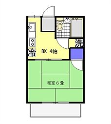 フォーブル桜 1DKの間取図画像