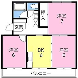 間取図画像 3DK