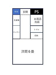 マリモビル 1Kの間取図画像