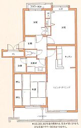 Uエミネンス 3LDKの間取図画像