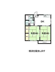 コーポM 2DKの間取図画像