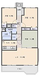 ラ・フォーレビラ高松 3LDKの間取図画像